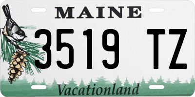 ME license plate 3519TZ