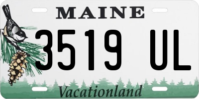 ME license plate 3519UL