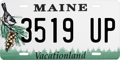 ME license plate 3519UP