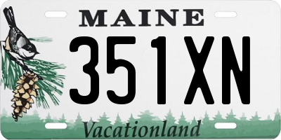 ME license plate 351XN