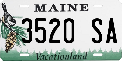 ME license plate 3520SA