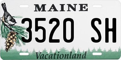 ME license plate 3520SH
