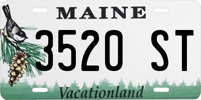 ME license plate 3520ST