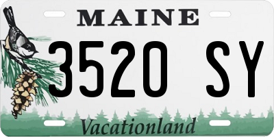 ME license plate 3520SY