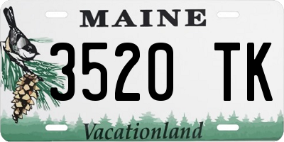 ME license plate 3520TK
