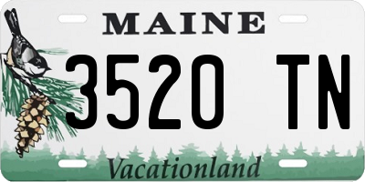 ME license plate 3520TN