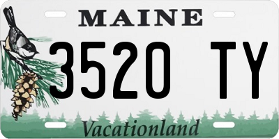 ME license plate 3520TY