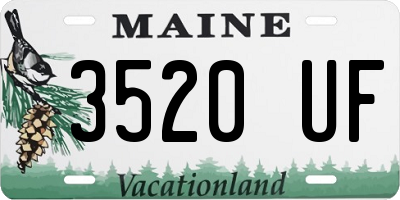 ME license plate 3520UF