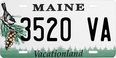 ME license plate 3520VA