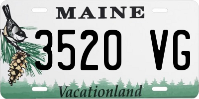 ME license plate 3520VG
