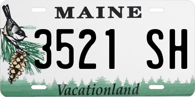 ME license plate 3521SH