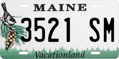 ME license plate 3521SM