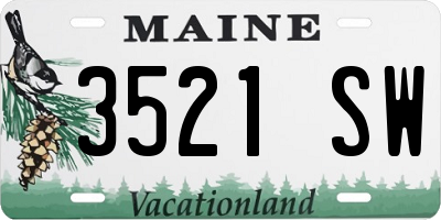 ME license plate 3521SW