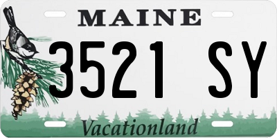 ME license plate 3521SY