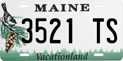 ME license plate 3521TS