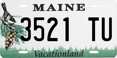 ME license plate 3521TU