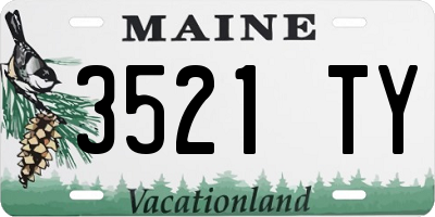 ME license plate 3521TY
