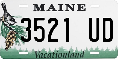 ME license plate 3521UD