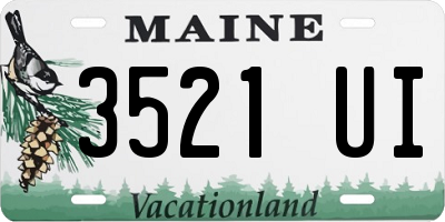 ME license plate 3521UI
