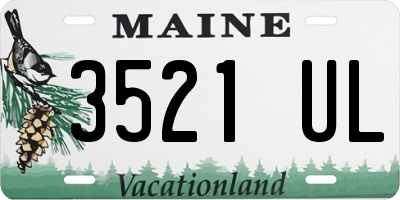 ME license plate 3521UL