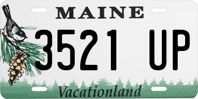 ME license plate 3521UP
