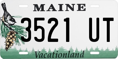 ME license plate 3521UT