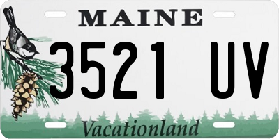 ME license plate 3521UV