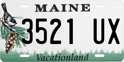 ME license plate 3521UX