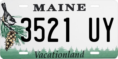 ME license plate 3521UY