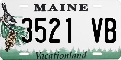 ME license plate 3521VB