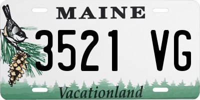 ME license plate 3521VG