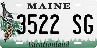 ME license plate 3522SG
