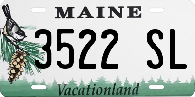 ME license plate 3522SL