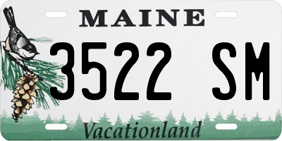 ME license plate 3522SM