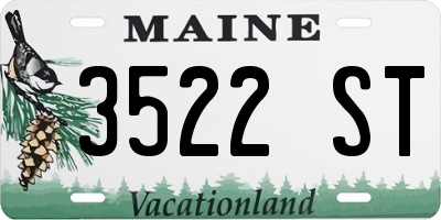 ME license plate 3522ST