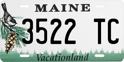 ME license plate 3522TC