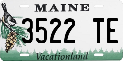 ME license plate 3522TE