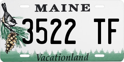ME license plate 3522TF