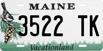 ME license plate 3522TK