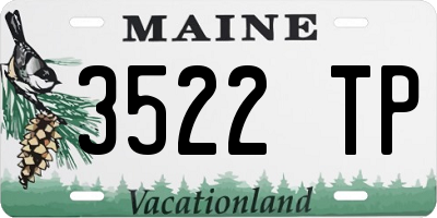 ME license plate 3522TP