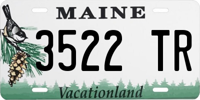 ME license plate 3522TR