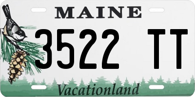 ME license plate 3522TT
