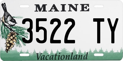 ME license plate 3522TY