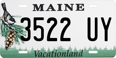 ME license plate 3522UY