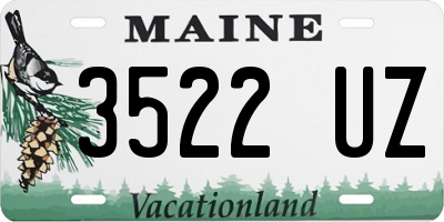 ME license plate 3522UZ