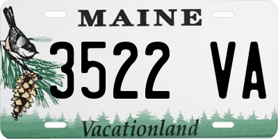 ME license plate 3522VA