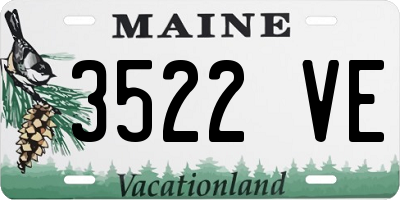 ME license plate 3522VE