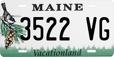 ME license plate 3522VG