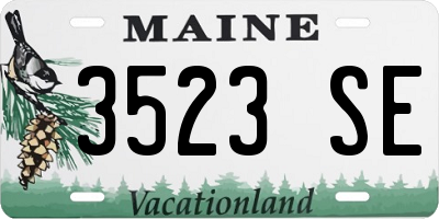 ME license plate 3523SE