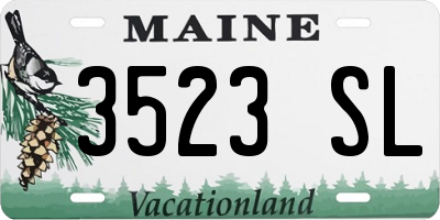 ME license plate 3523SL